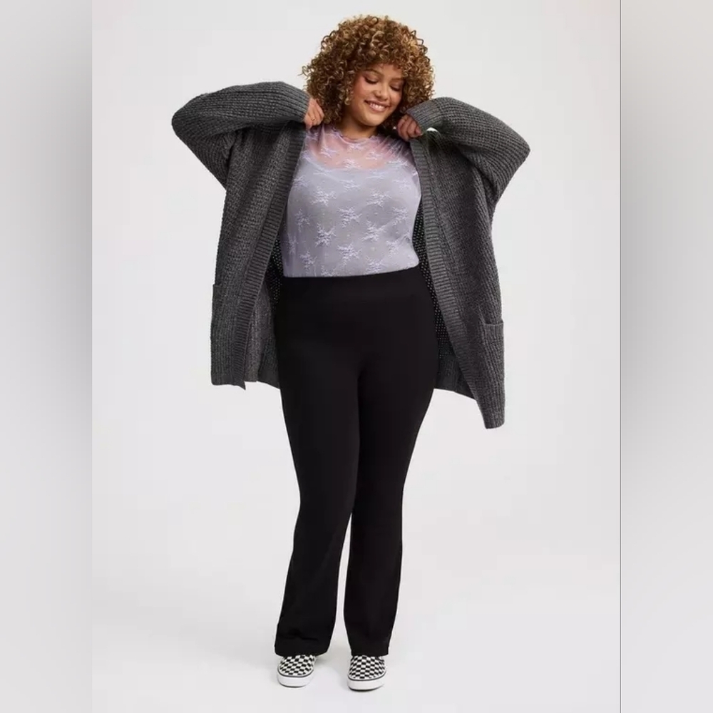 Torrid Black Full-Length Bootcut Cotton Blend Legging 2X 18/20 Nwt